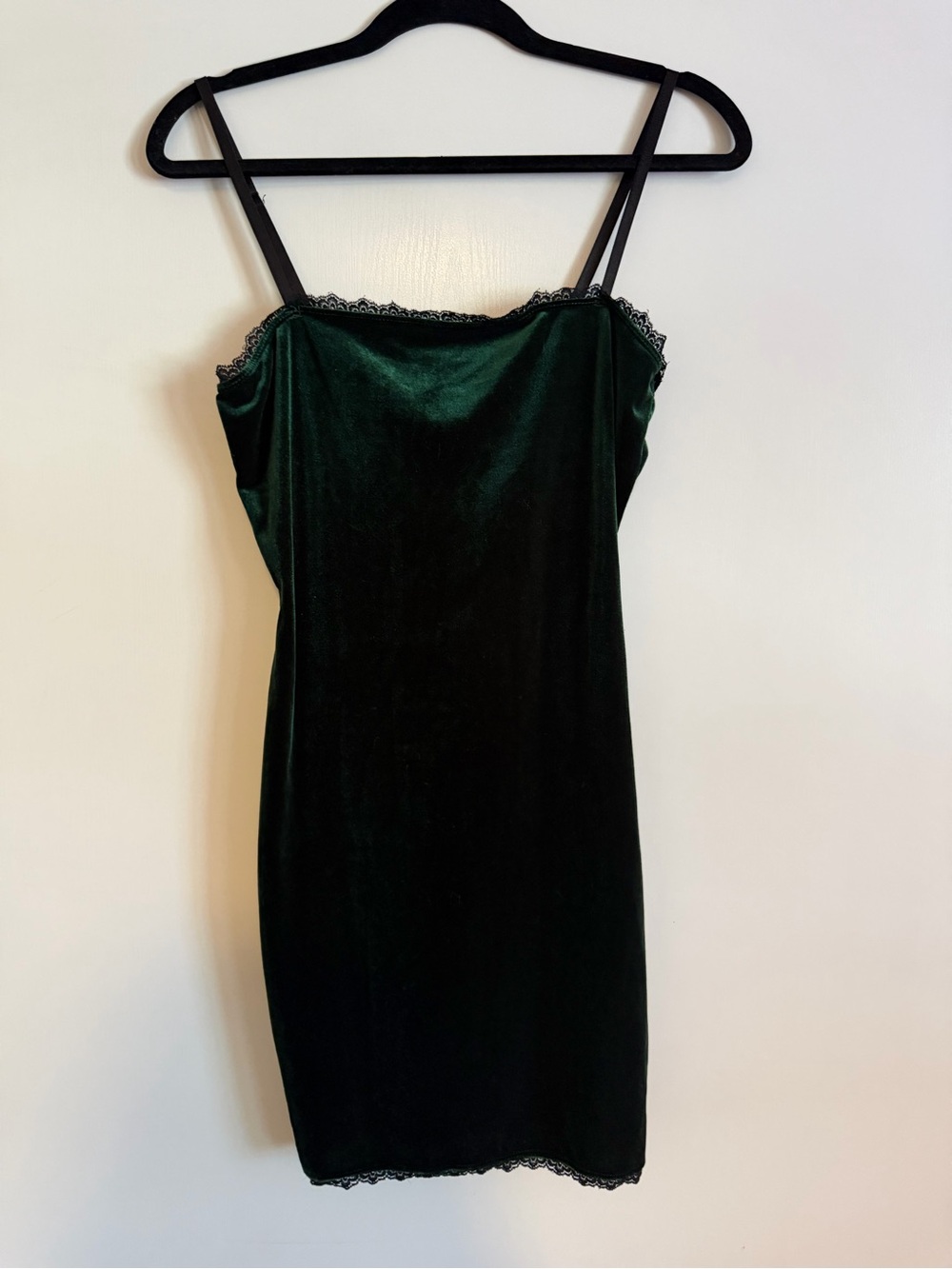 Forever 21 Dark Green Velvet Slip Dress